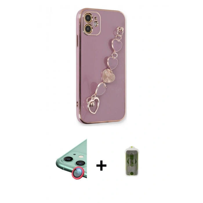 MARSİLYAN™- iPhone 12 Kılıf Nova Işık Prime - Siyah Joko Magic 5D Hayalet Cam + Raze Metal Kamera Lens - KI