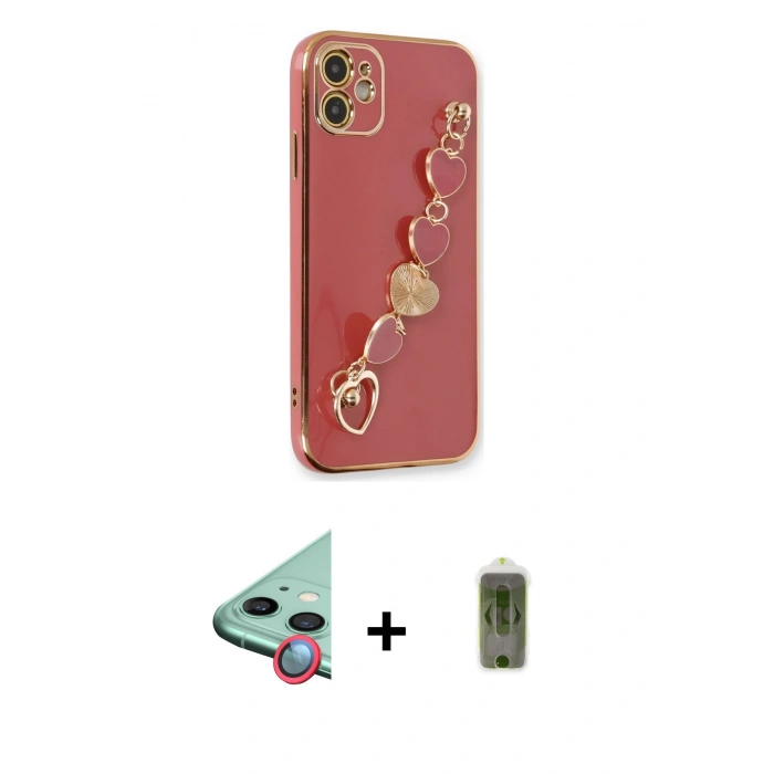 MARSİLYAN™- iPhone 12 Kılıf Nova Işık Prime - Siyah Joko Magic 5D Hayalet Cam + Raze Metal Kamera Lens - KI
