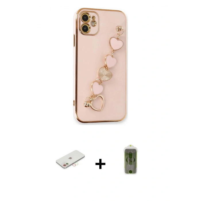 MARSİLYAN™- iPhone 12 Kılıf Nova Işık Prime - Siyah Joko Magic 5D Hayalet Cam + Renkli Kamera Lens Koruma Cam - YL