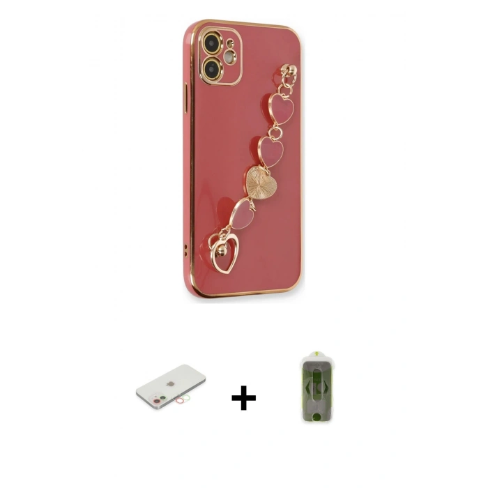 MARSİLYAN™- iPhone 12 Kılıf Nova Işık Prime - Siyah Joko Magic 5D Hayalet Cam + Renkli Kamera Lens Koruma Cam - YL