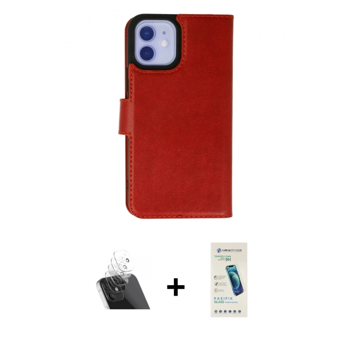 MARSİLYAN™- iPhone 12 Kılıf Siluet Işık Serisi - Şeffaf Pasifik Cam Ekran Koruyucu + Kamera Lens Koruma Cam - SF