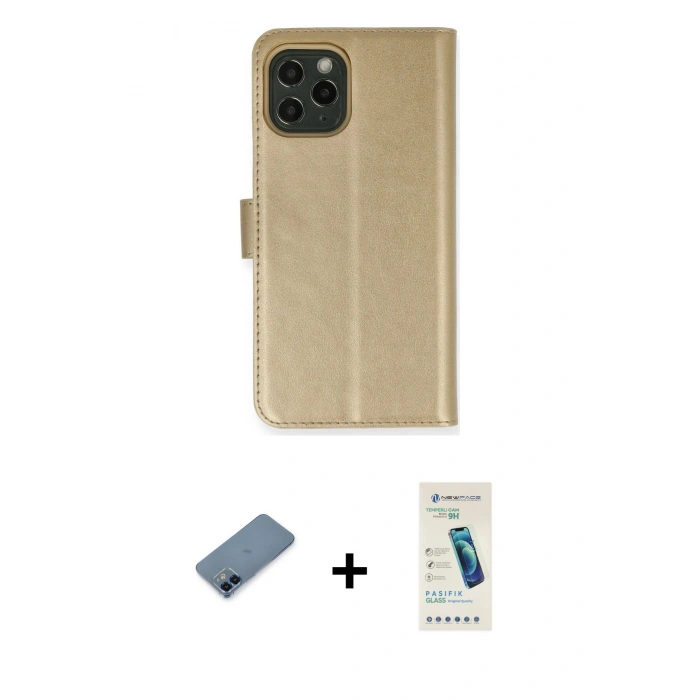 MARSİLYAN™- iPhone 12 Kılıf Siluet Işık Serisi - Şeffaf Pasifik Cam Ekran Koruyucu + Metal Kamera Lens Koruma Cam - MI