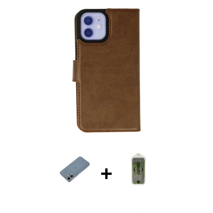 MARSİLYAN™- iPhone 12 Kılıf Siluet Işık Serisi - Siyah Joko Magic 5D Hayalet Cam + Shine Kamera Lens Koruma Cam - GI