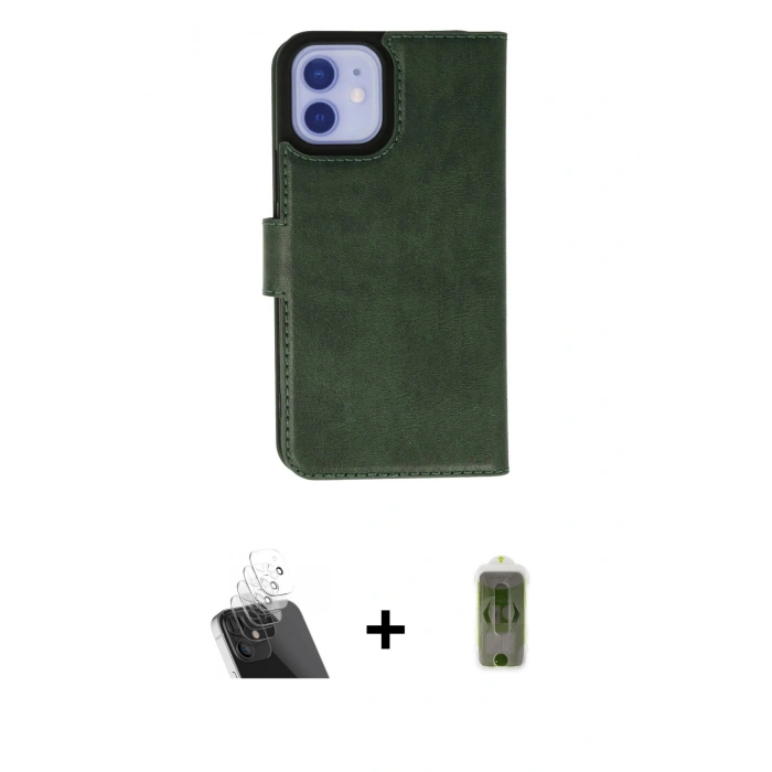 MARSİLYAN™- iPhone 12 Kılıf Siluet Işık Serisi - Siyah Joko Magic 5D Hayalet Cam + Kamera Lens Koruma Cam - SF