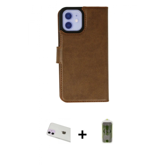 MARSİLYAN™- iPhone 12 Kılıf Siluet Işık Serisi - Siyah Joko Magic 5D Hayalet Cam + Rainbow Kamera Lens Koruma Cam - MR