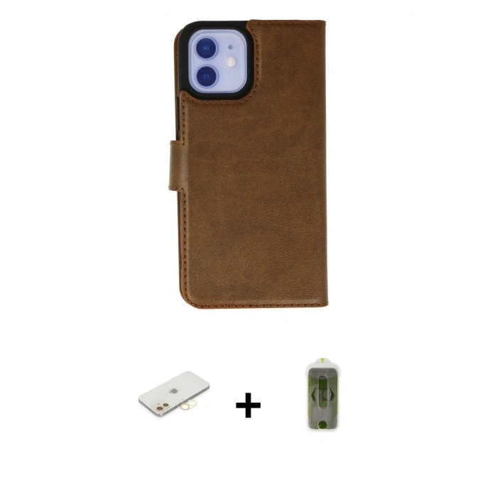 MARSİLYAN™- iPhone 12 Kılıf Siluet Işık Serisi - Siyah Joko Magic 5D Hayalet Cam + Renkli Kamera Lens Koruma Cam - SI