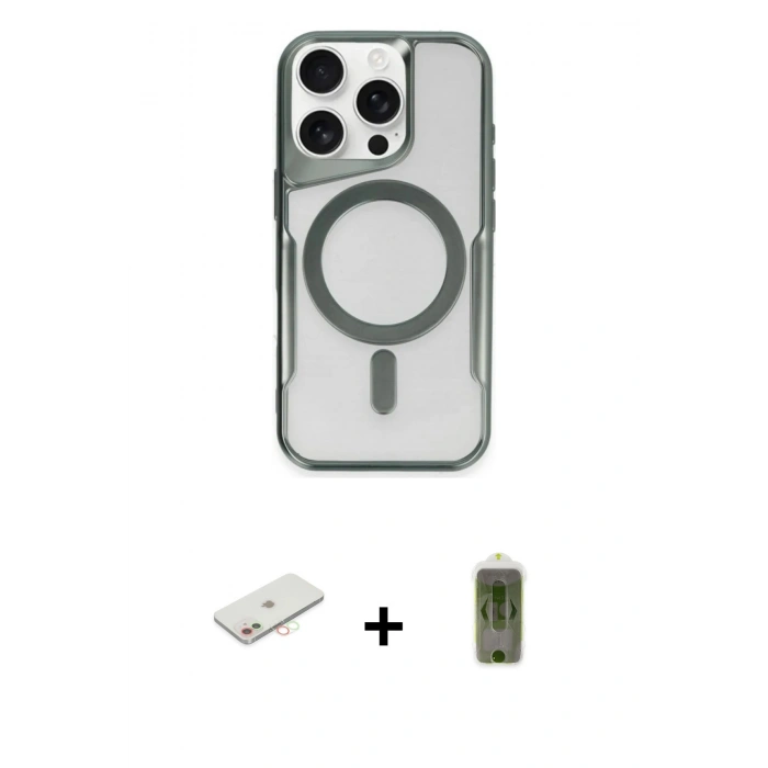 MARSİLYAN™- iPhone 12 Kılıf Yadigar Klasik Özel Seri - Siyah Joko Magic 5D Hayalet Cam + Renkli Kamera Lens Koruma Cam - YL