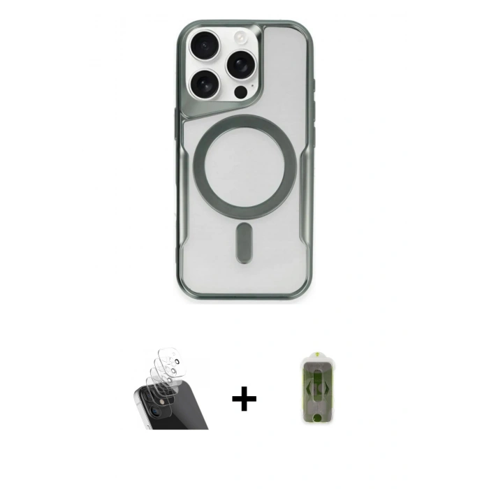 MARSİLYAN™- iPhone 12 Kılıf Yadigar Klasik Özel Seri - Siyah Joko Magic 5D Hayalet Cam + Şeffaf Kamera Lens Koruma Cam