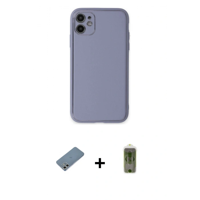 MARSİLYAN™- iPhone 12 Kılıf Yadigar Klasik - Siyah Joko Magic 5D Hayalet Cam + Gümüş Shine Kamera Lens Koruma Cam