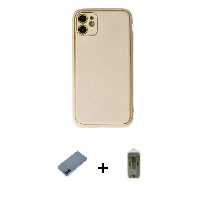 MARSİLYAN™- iPhone 12 Kılıf Yadigar Klasik - Siyah Joko Magic 5D Hayalet Cam + Metal Kamera Lens Koruma Cam - MI