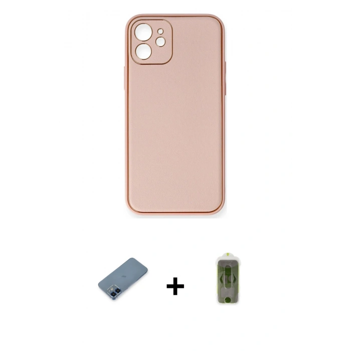 MARSİLYAN™- iPhone 12 Kılıf Yadigar Klasik - Siyah Joko Magic 5D Hayalet Cam + Metal Kamera Lens Koruma Cam - MI