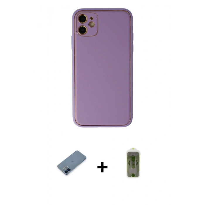MARSİLYAN™- iPhone 12 Kılıf Yadigar Klasik - Siyah Joko Magic 5D Hayalet Cam + Metal Kamera Lens Koruma Cam - MI