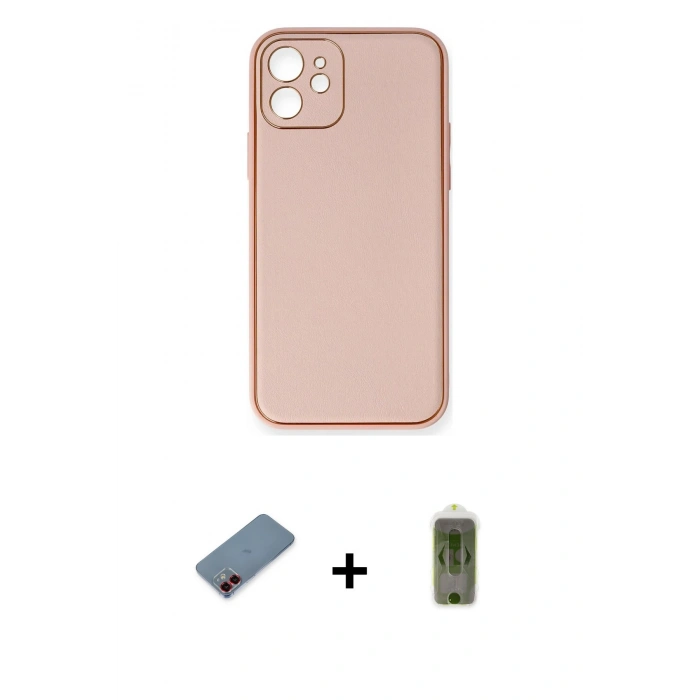MARSİLYAN™- iPhone 12 Kılıf Yadigar Klasik - Siyah Joko Magic 5D Hayalet Cam + Metal Kamera Lens Koruma Cam - KI