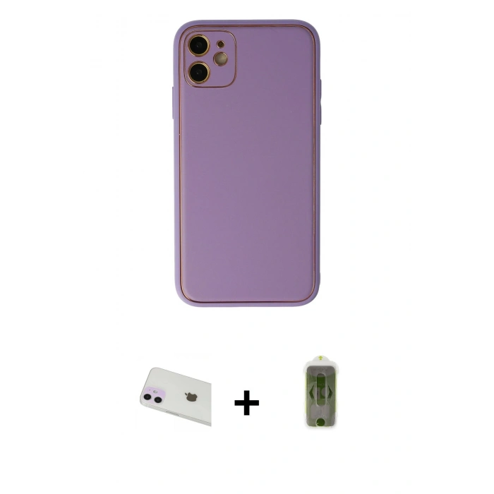 MARSİLYAN™- iPhone 12 Kılıf Yadigar Klasik - Siyah Joko Magic 5D Hayalet Cam + Rainbow Kamera Lens Koruma Cam - MR