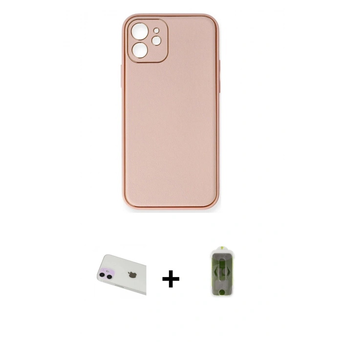 MARSİLYAN™- iPhone 12 Kılıf Yadigar Klasik - Siyah Joko Magic 5D Hayalet Cam + Rainbow Kamera Lens Koruma Cam - MR