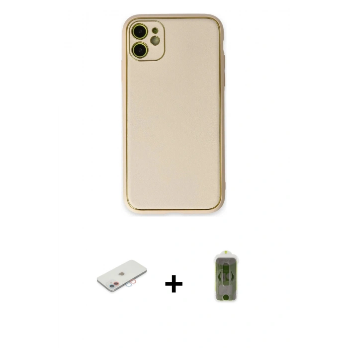 MARSİLYAN™- iPhone 12 Kılıf Yadigar Klasik - Siyah Joko Magic 5D Hayalet Cam + Renkli Kamera Lens Koruma Cam - PE