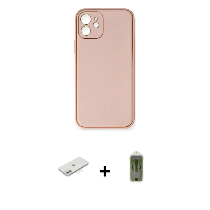 MARSİLYAN™- iPhone 12 Kılıf Yadigar Klasik - Siyah Joko Magic 5D Hayalet Cam + Renkli Kamera Lens Koruma Cam - PE