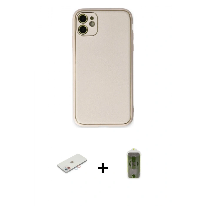 MARSİLYAN™- iPhone 12 Kılıf Yadigar Klasik - Siyah Joko Magic 5D Hayalet Cam + Renkli Kamera Lens Koruma Cam - PE