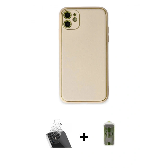 MARSİLYAN™- iPhone 12 Kılıf Yadigar Klasik - Siyah Joko Magic 5D Hayalet Cam + Şeffaf Kamera Lens Koruma Cam
