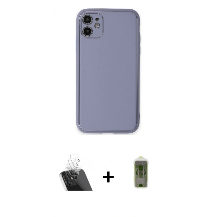 MARSİLYAN™- iPhone 12 Kılıf Yadigar Klasik - Siyah Joko Magic 5D Hayalet Cam + Şeffaf Kamera Lens Koruma Cam