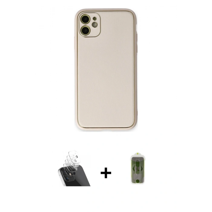 MARSİLYAN™- iPhone 12 Kılıf Yadigar Klasik - Siyah Joko Magic 5D Hayalet Cam + Şeffaf Kamera Lens Koruma Cam