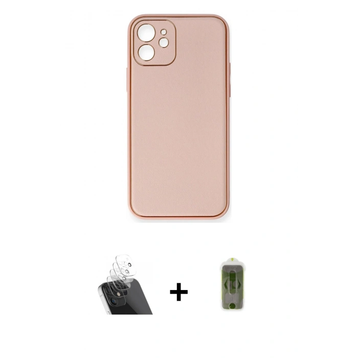 MARSİLYAN™- iPhone 12 Kılıf Yadigar Klasik - Siyah Joko Magic 5D Hayalet Cam + Şeffaf Kamera Lens Koruma Cam
