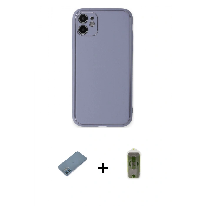 MARSİLYAN™- iPhone 12 Kılıf Yadigar Klasik - Siyah Joko Magic 5D Hayalet Cam + Shine Kamera Lens Koruma Cam - MI
