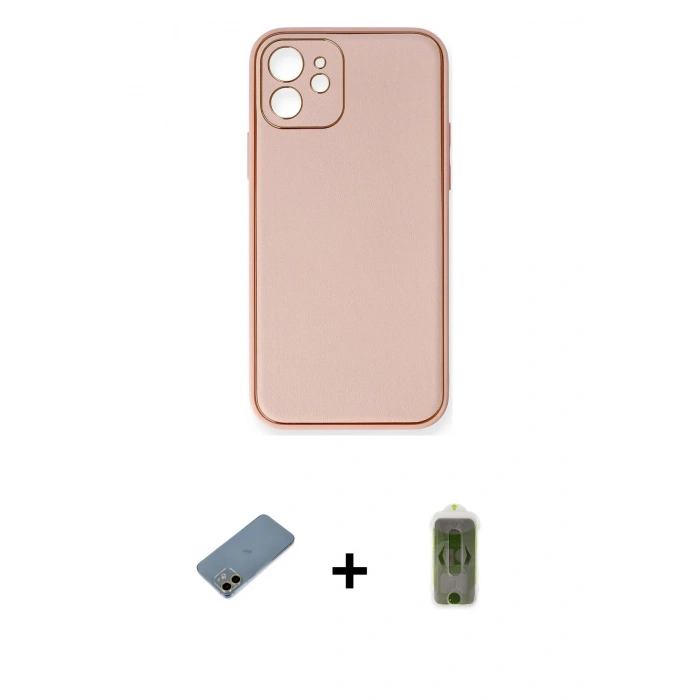 MARSİLYAN™- iPhone 12 Kılıf Yadigar Klasik - Siyah Joko Magic 5D Hayalet Cam + Shine Kamera Lens Koruma Cam - GD