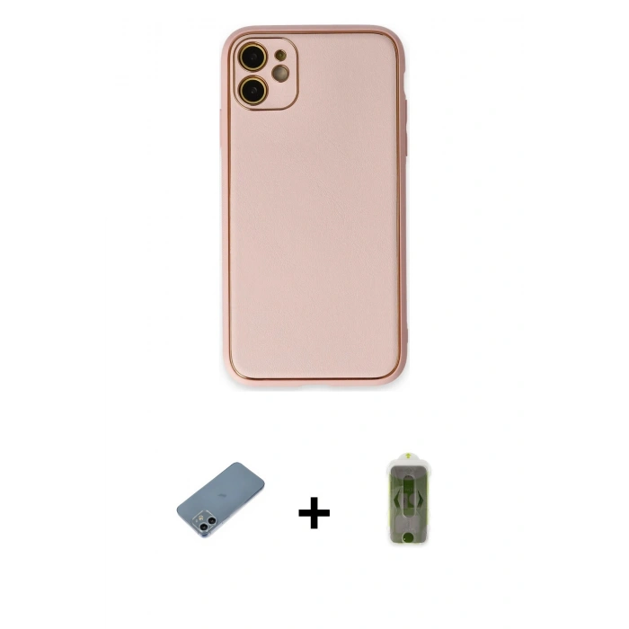 MARSİLYAN™- iPhone 12 Kılıf Yadigar Klasik - Siyah Joko Magic 5D Hayalet Cam + Shine Kamera Lens Koruma Cam - SABE