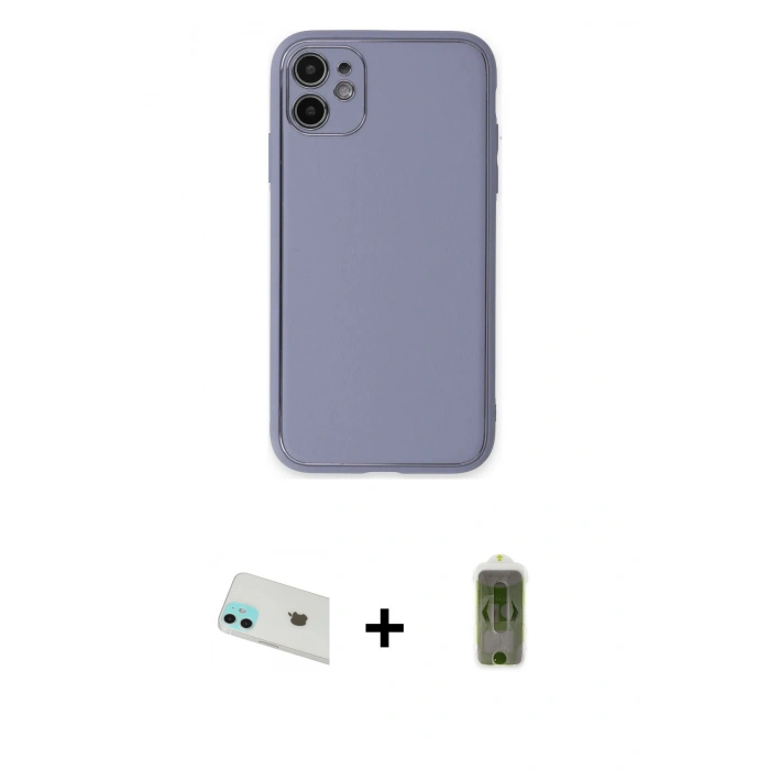 MARSİLYAN™- iPhone 12 Kılıf Yadigar Klasik - Siyah Joko Magic 5D Hayalet Cam + Yeşil Rainbow Kamera Lens Koruma Cam