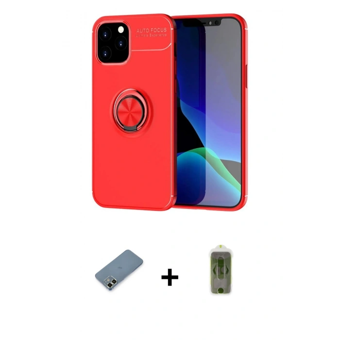 MARSİLYAN™- iPhone 12 Kılıf Yankı Form Prime - Siyah Joko Magic 5D Hayalet Cam + Metal Kamera Lens Koruma Cam - AKYL