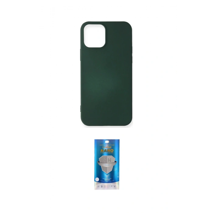 MARSİLYAN™- iPhone 12 Mini Kılıf Kozmos Yansıma Özel Seri - Şeffaf Royal Nano Ekran Koruyucu