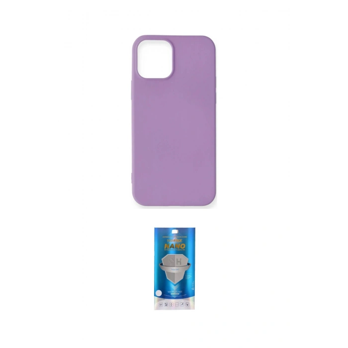 MARSİLYAN™- iPhone 12 Mini Kılıf Kozmos Yansıma Özel Seri - Şeffaf Royal Nano Ekran Koruyucu