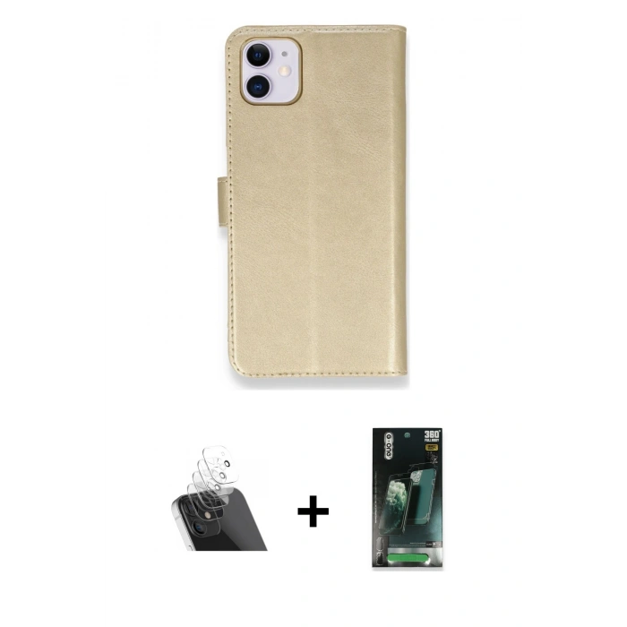 MARSİLYAN™- iPhone 12 Mini Kılıf Siluet Işık Serisi - Şeffaf 360 Full Body Arka Koruyucu + Şeffaf Kamera Lens Koruma Cam