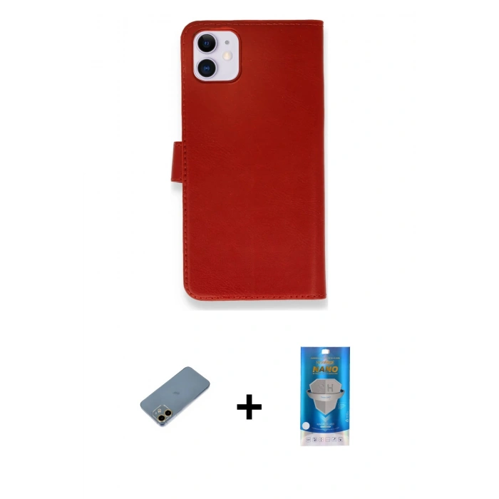 MARSİLYAN™- iPhone 12 Mini Kılıf Siluet Işık Serisi - Şeffaf Royal Nano Ekran Koruyucu + Shine Kamera Lens Koruma Cam - GD