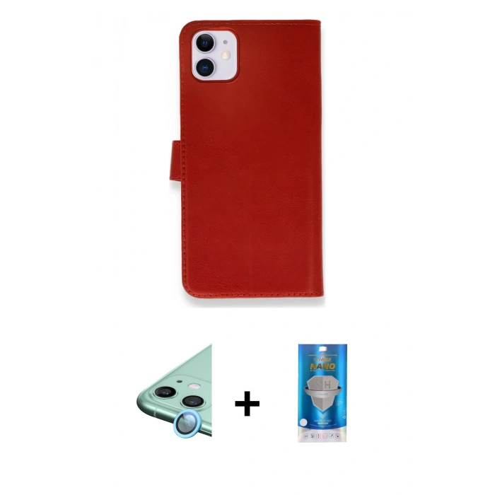 MARSİLYAN™- iPhone 12 Mini Kılıf Siluet Işık Serisi - Şeffaf Royal Nano Ekran Koruyucu + Raze Metal Kamera Lens - MI