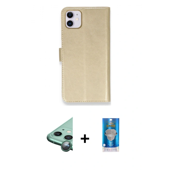 MARSİLYAN™- iPhone 12 Mini Kılıf Siluet Işık Serisi - Şeffaf Royal Nano Ekran Koruyucu + Raze Metal Kamera Lens - YL