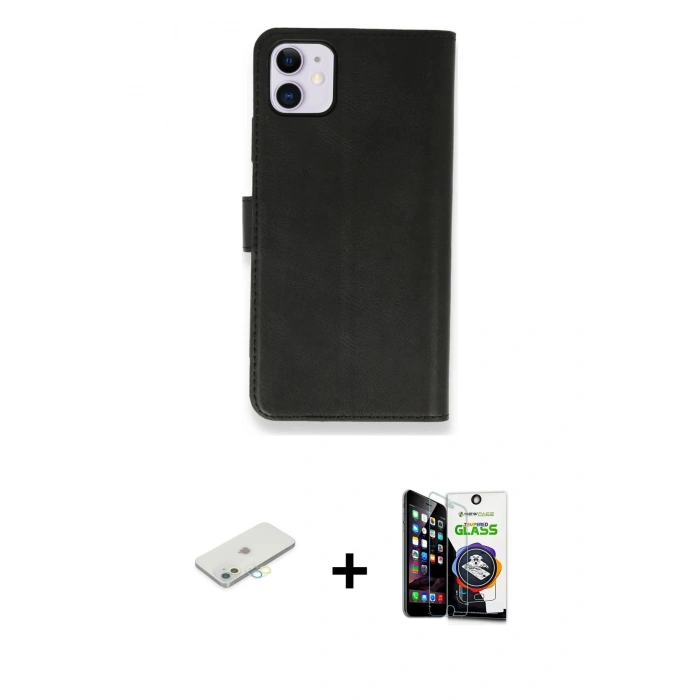 MARSİLYAN™- iPhone 12 Mini Kılıf Siluet Işık Serisi - Şeffaf Temperli Cam Ekran Koruyucu + Renkli Kamera Lens Koruma Cam - SI