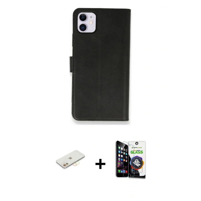 MARSİLYAN™- iPhone 12 Mini Kılıf Siluet Işık Serisi - Şeffaf Temperli Cam Ekran Koruyucu + Renkli Kamera Lens Koruma Cam - SI