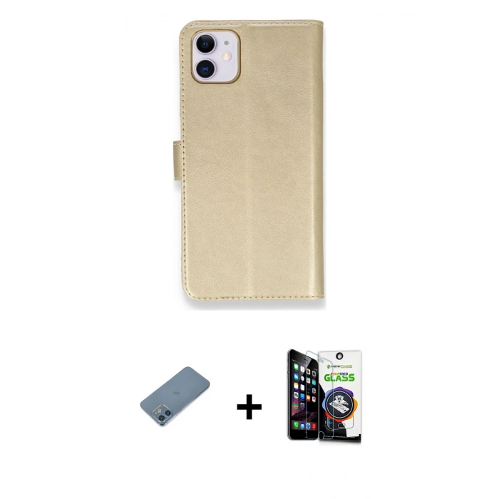 MARSİLYAN™- iPhone 12 Mini Kılıf Siluet Işık Serisi - Şeffaf Temperli Cam Ekran Koruyucu + Shine Kamera Lens Koruma Cam - MI