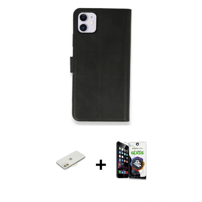 MARSİLYAN™- iPhone 12 Mini Kılıf Siluet Işık Serisi - Şeffaf Temperli Cam Ekran Koruyucu + Renkli Kamera Lens Koruma Cam - TU
