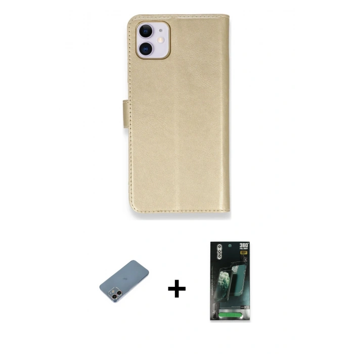 MARSİLYAN™- iPhone 12 Mini Kılıf Siluet Işık Serisi - Siyah 360 Mat Full Body Arka Koruyucu + Shine Kamera Lens Koruma Cam - GI