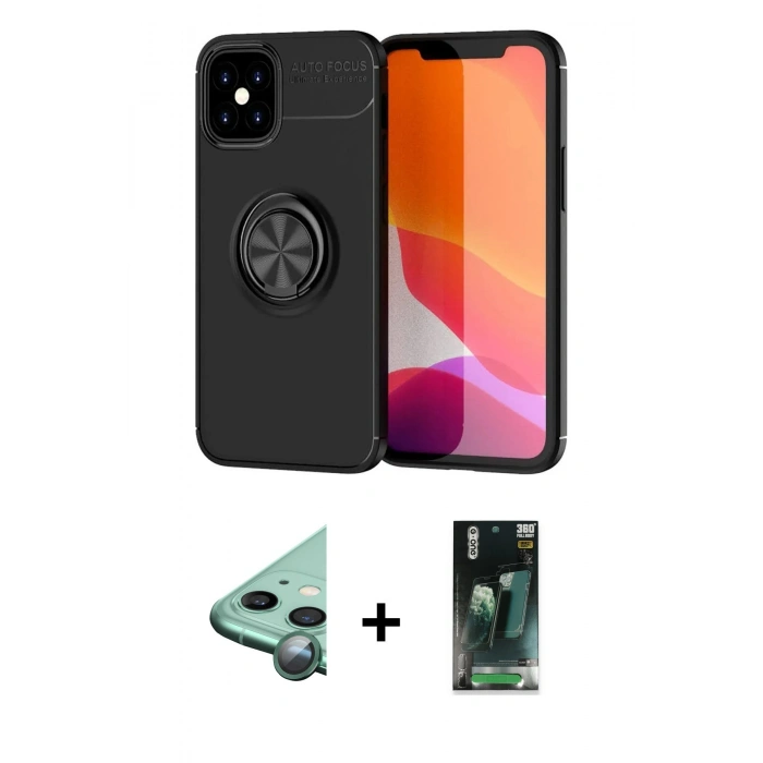 MARSİLYAN™- iPhone 12 Mini Kılıf Yankı Form Prime - Şeffaf 360 Full Body Arka Koruyucu + Raze Metal Kamera Lens - YL