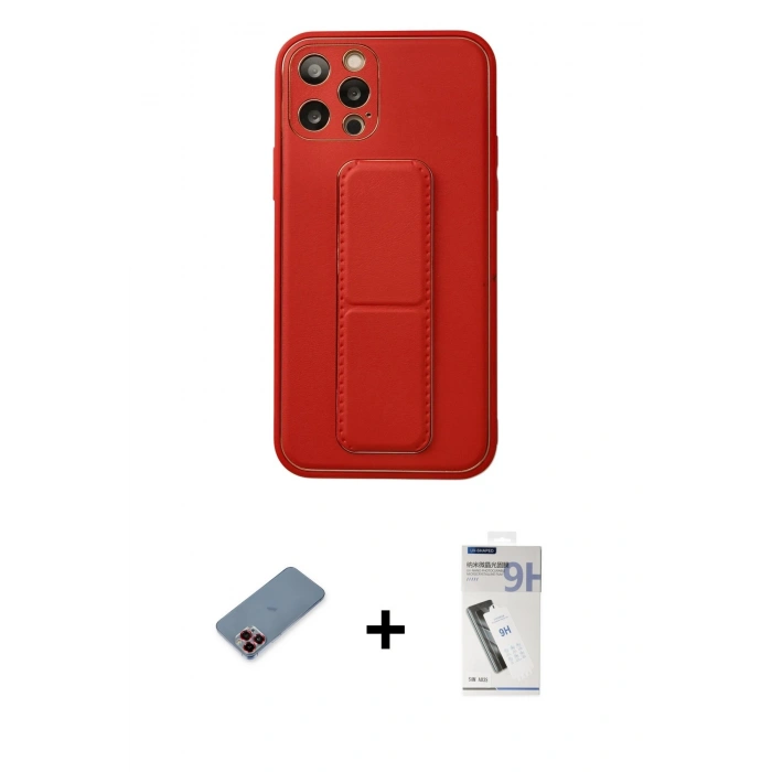 MARSİLYAN™- iPhone 12 Pro Kılıf Akış Doku - Şeffaf Uv Polymer Nano Ekran Koruyucu + Metal Kamera Lens Koruma Cam - KI