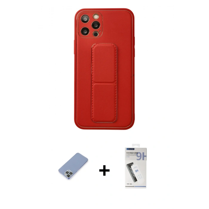 MARSİLYAN™- iPhone 12 Pro Kılıf Akış Doku - Şeffaf Uv Polymer Nano Ekran Koruyucu + Metal Kamera Lens Koruma Cam - KUYL