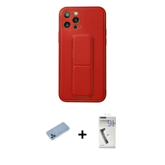 MARSİLYAN™- iPhone 12 Pro Kılıf Akış Doku - Şeffaf Uv Polymer Nano Ekran Koruyucu + Shine Kamera Lens Koruma Cam - MI