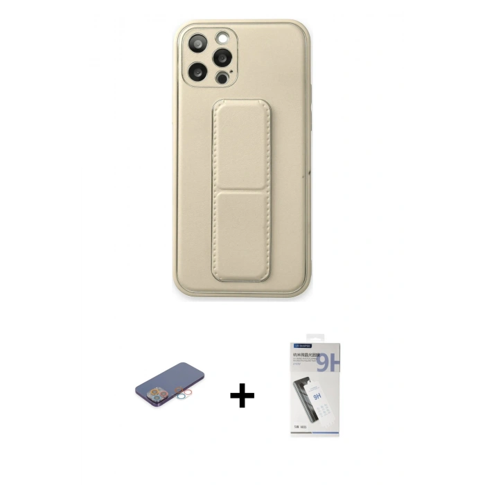 MARSİLYAN™- iPhone 12 Pro Kılıf Akış Doku - Şeffaf Uv Polymer Nano Ekran Koruyucu + Renkli Kamera Lens Koruma Cam - PE