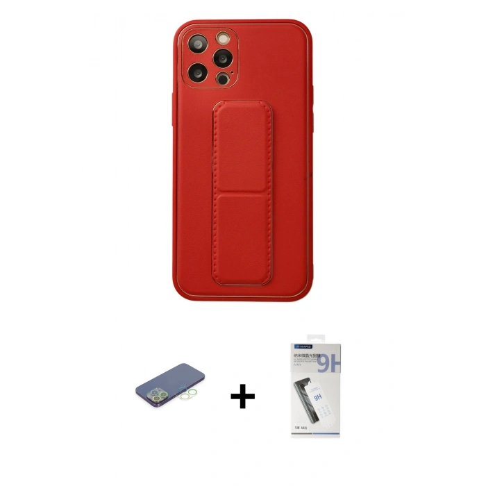 MARSİLYAN™- iPhone 12 Pro Kılıf Akış Doku - Şeffaf Uv Polymer Nano Ekran Koruyucu + Renkli Kamera Lens Koruma Cam - YL
