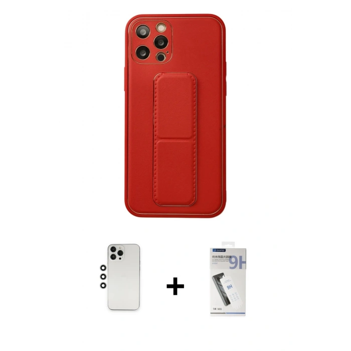 MARSİLYAN™- iPhone 12 Pro Kılıf Akış Doku - Şeffaf Uv Polymer Nano Ekran Koruyucu + Shine Kamera Lens - GS