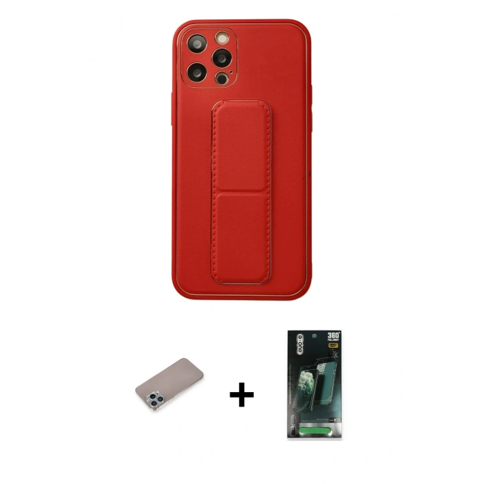 MARSİLYAN™- iPhone 12 Pro Kılıf Akış Doku - Siyah 360 Mat Full Body Arka Koruyucu + Sierra Blue Shine Kamera Lens Koruma Cam